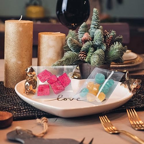 Miniatura 5 de ISKYBOB Paquete de 50 cajas de almohada de plástico transparente para recuerdos, mini cajas de regalo de almohada para golosinas de dulces, caja de