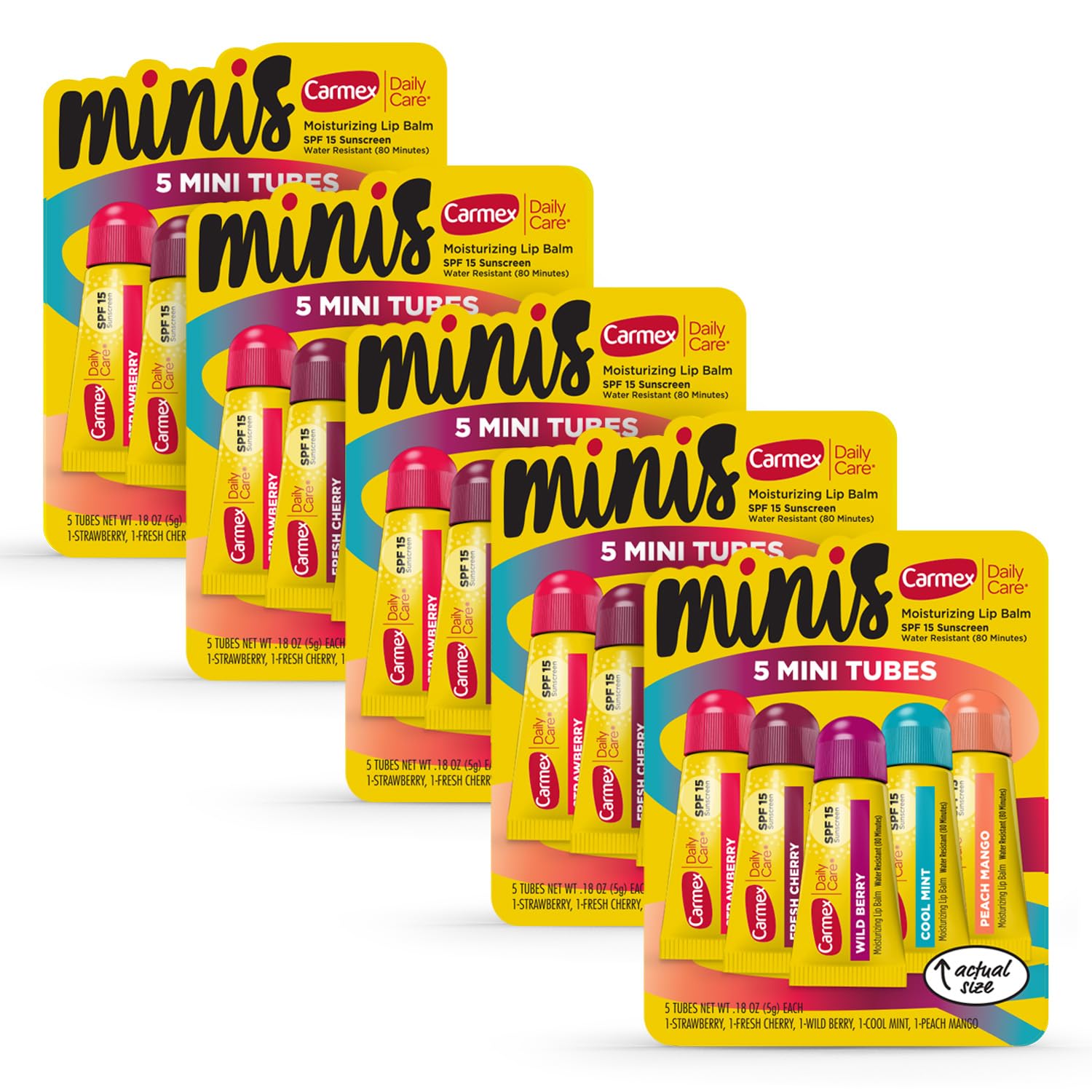 Carmex Daily Care Minis Moisturizing Lip Balm Tubes SPF 15