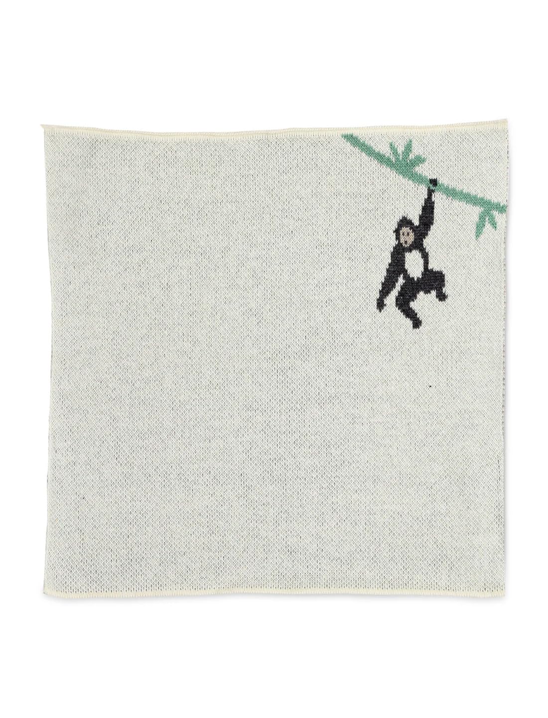 THE BABY TRUNK Monkey Knitted Napkin Set of 2 | Soft Hypoallergenic Cotton Baby Wipes | Gentle Washcloths for Newborns & Infants | Reusable Baby Towels | Fun Gift Idea 3