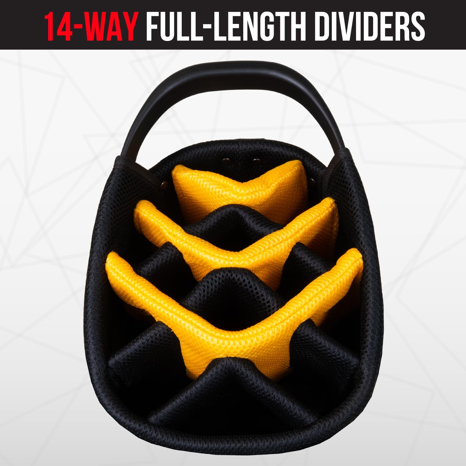 Team Golf Stand NHL Fairway Bag - Bolsa Ligera de 14 vías con Aislamiento de acción de Resorte y Bolsillo Acolchado para artículos Deportivos