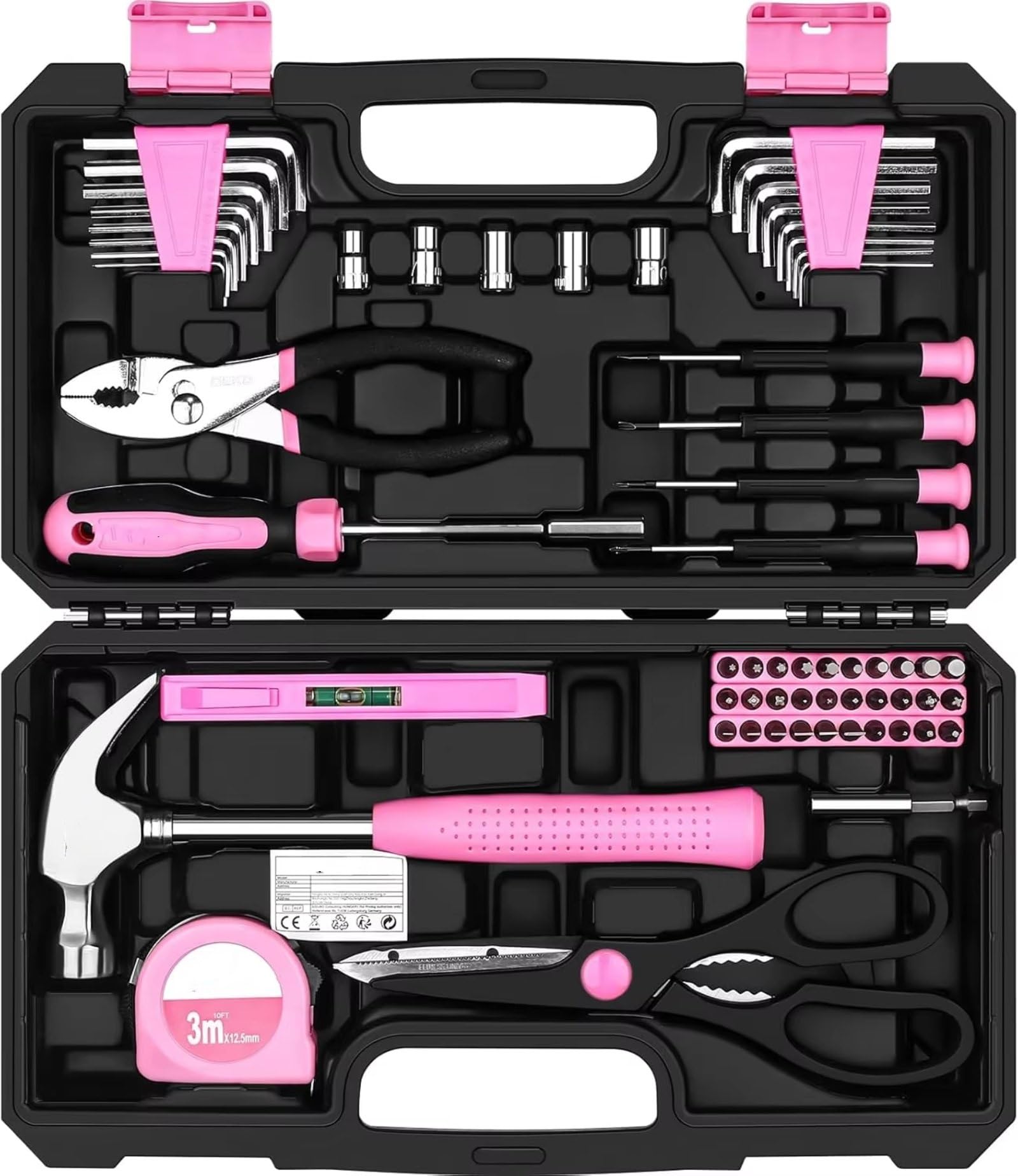 Set attrezzi da meccanico Cassetta Degli Attrezzi 62 ​​pezzi Strumenti Fai Da Te Kit Di Attrezzi Per Casa, Ufficio E Casa Per Auto Con Utensili Manuali Strumento Di Riparazione Auto
