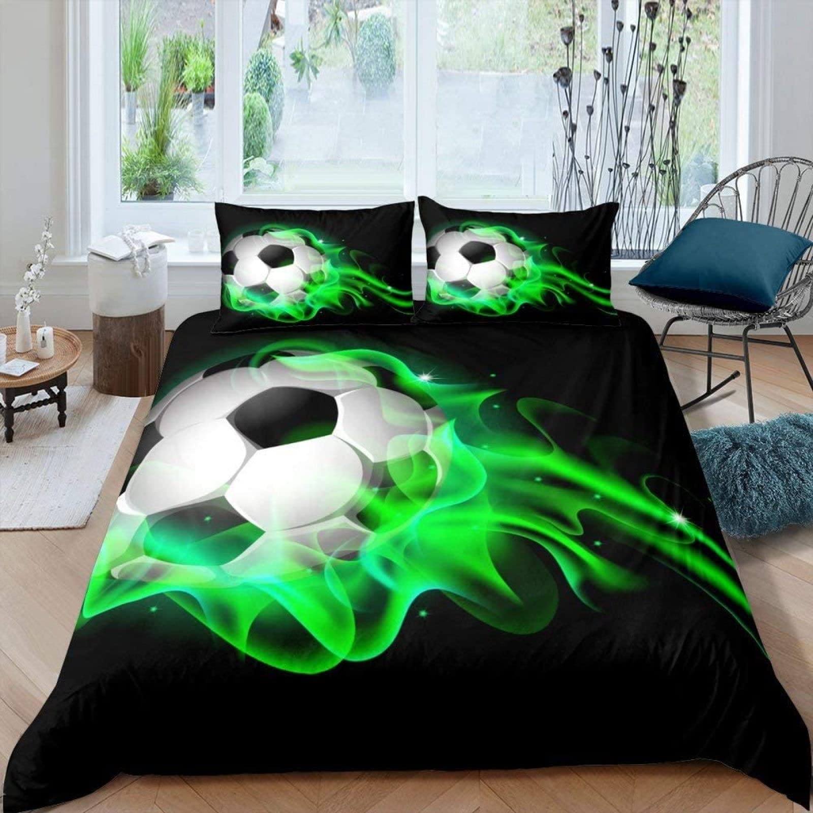 Housse de couette football 220x240 pour transformer la chambre d'un adolescent