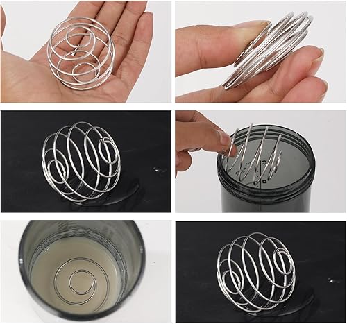 Miniatura 3 de 6 bolas agitadoras de 2.1 pulgadas de gran tamaño para batidos de proteínas, batidos, aderezo de ensalada y botella de bebida, bola agitadora de