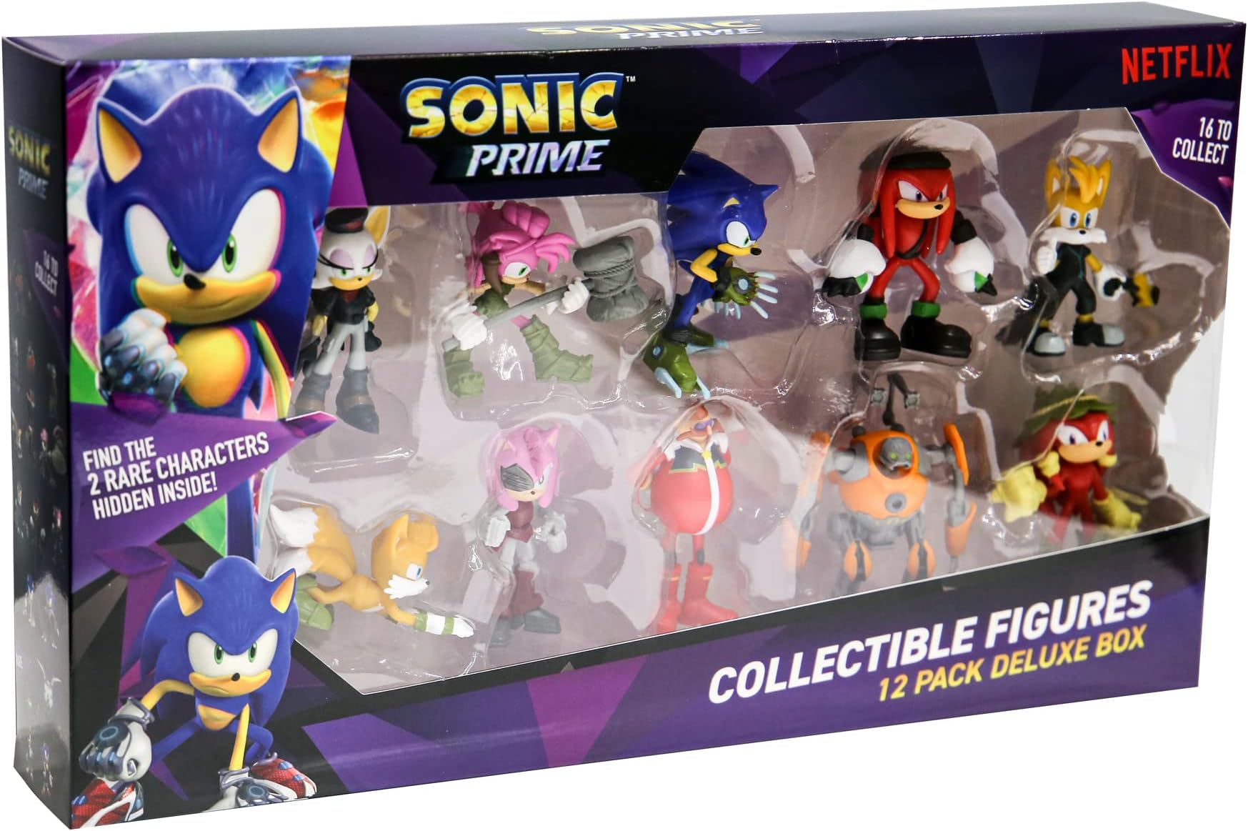 BANDAI Sonic Prime Collectable Figures 12 Pack Set 2 | 6.5cm Models Based on Netflix TV Show | Gaming Merchandise for Adults and Kids