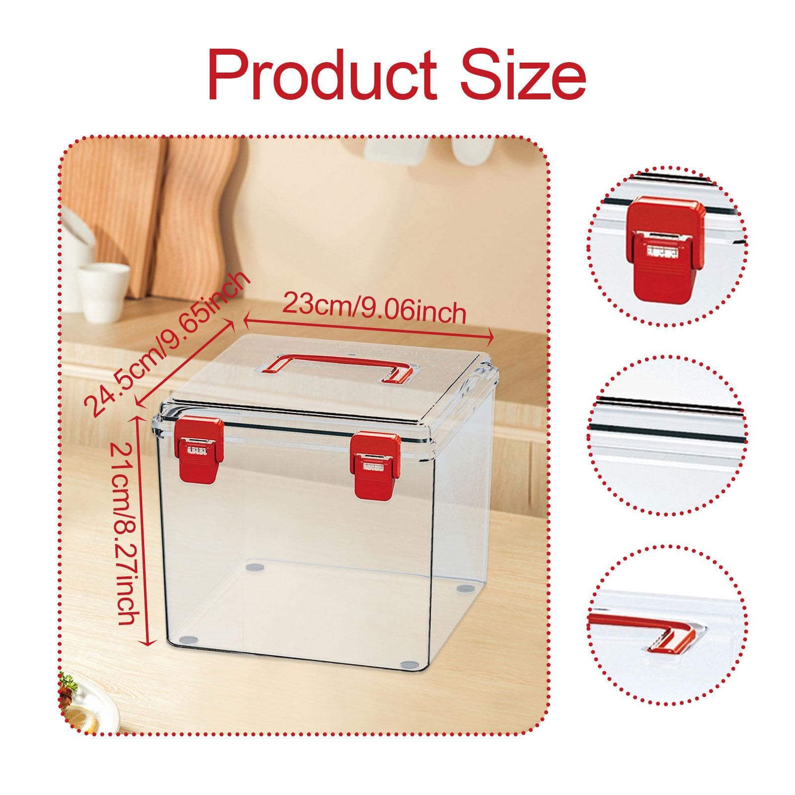 Recipiente para Almacenar Alimentos, Tarro Multiusos para Guardar Alimentos, Bote para Espaguetis, Dulces, Granos de Café, para de, 8l