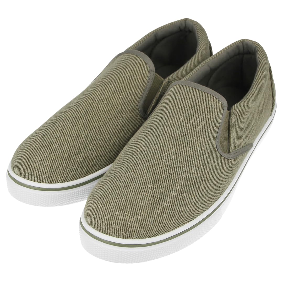 Mens Canvas Mesh Slip On Espadrilles Casual Low Top Plimsoll Trainers Size 7-12