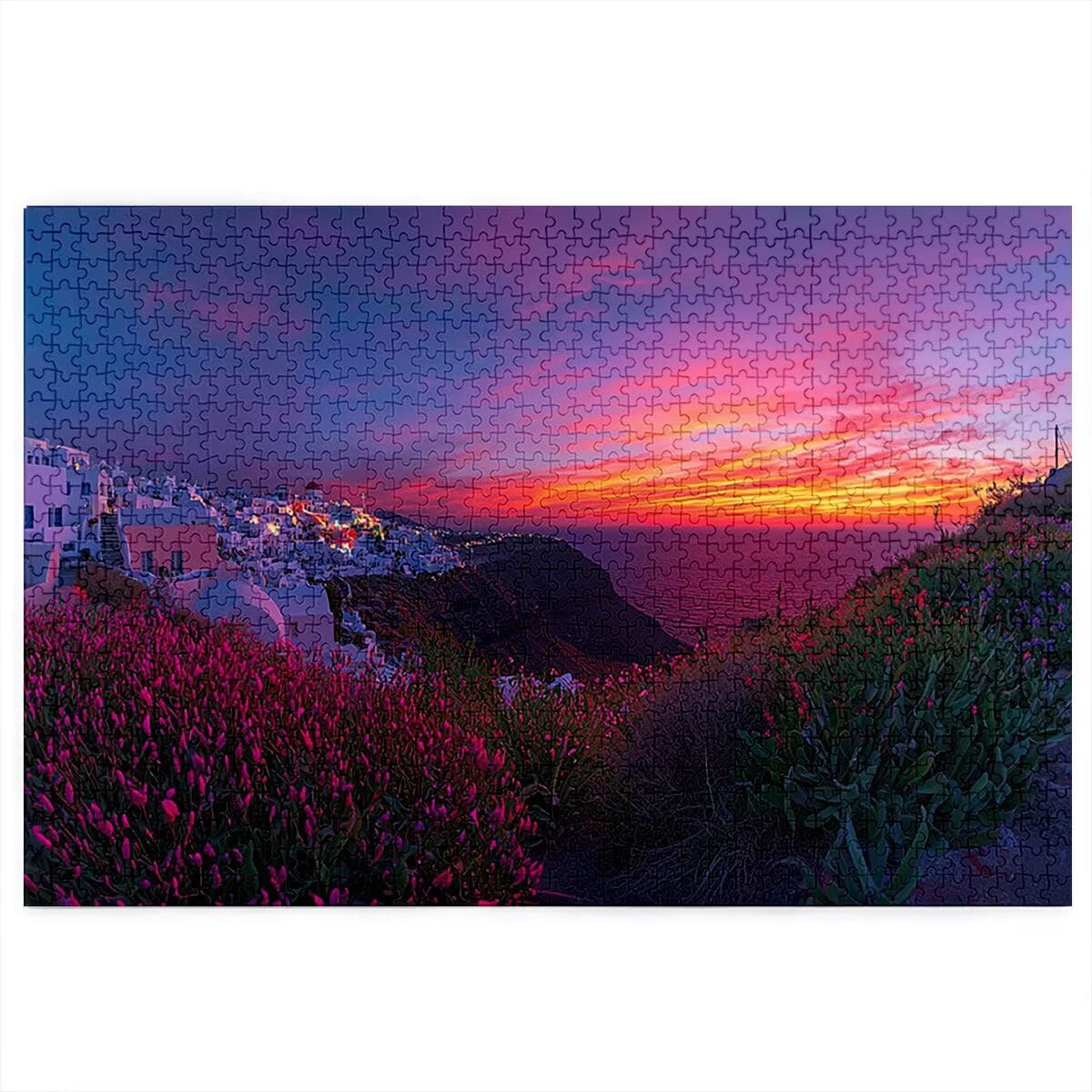 Puzzle 5000 elementów, krajobraz, zachód słońca, 5000 elementów, drewniane puzzle dla dorosłych, trudna łamigłówka, gra logiczna dla całej rodziny, dekoracja pokoju, prezenty dla kobiet P-58
