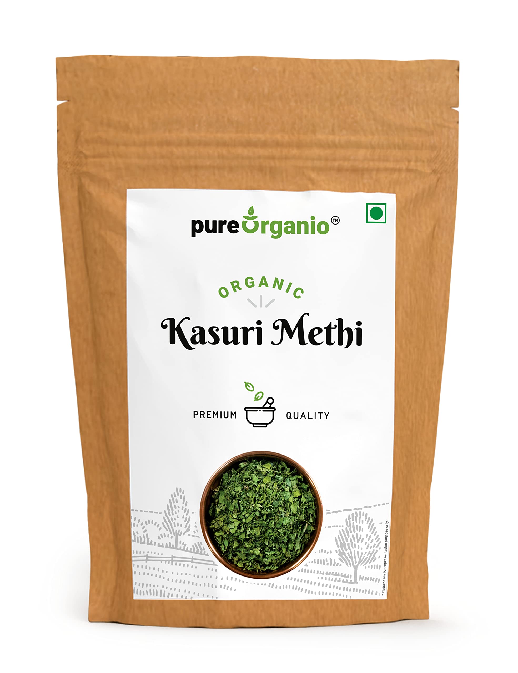 Pure Organio Kasuri Methi Leaves Organic Dried Fenugreek Leaves Natural Spice for Unique Flavor to Indian Dishes (30 Gm) (B09ZY41S57) Amazon Price History, Amazon Price Tracker