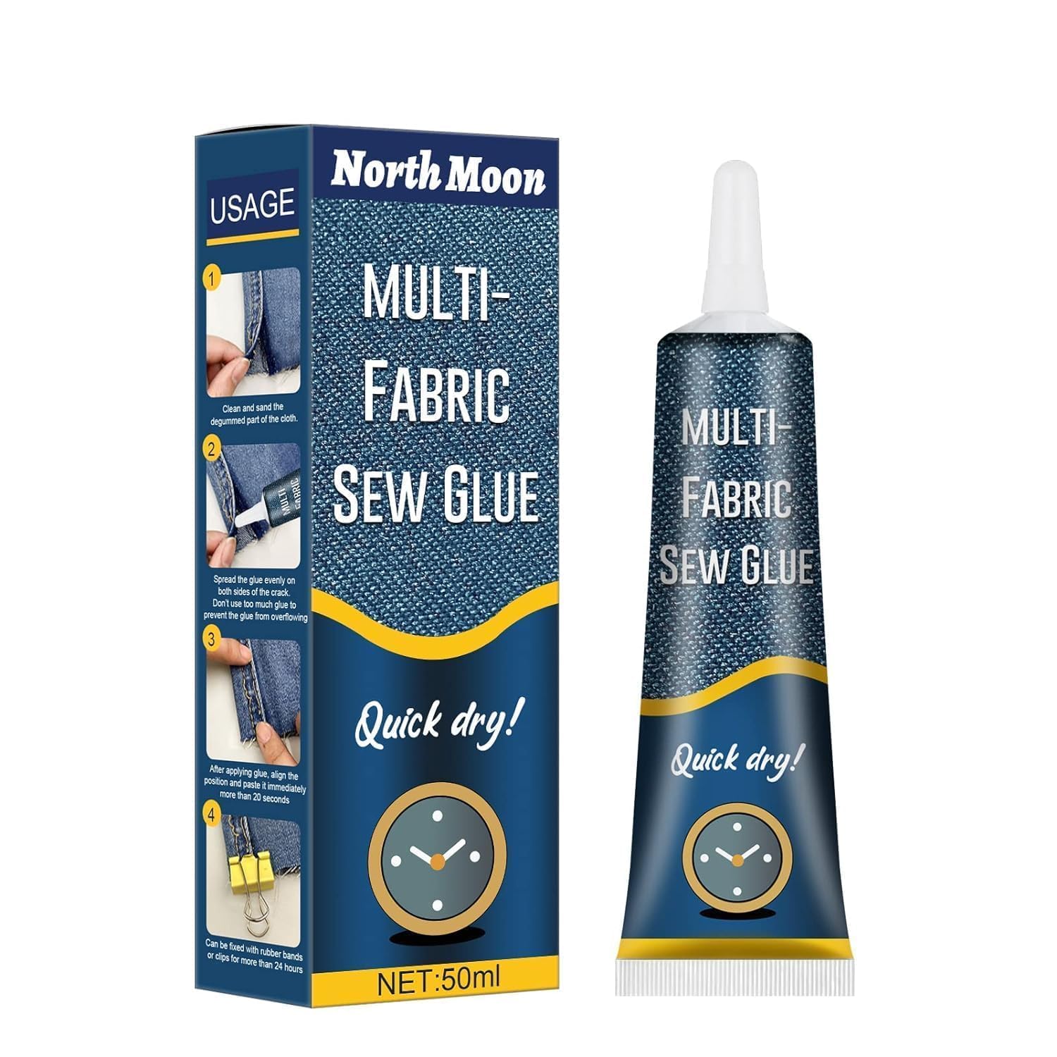 Quick Dry Fabric Glue – Ultra-Stick No-Sew Liquid Adhesive for Clothes | Waterproof & Permanent Bond | Fast-Tack Repair for Denim, Cotton, Leather & More-image-47