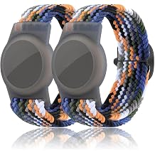 Kids Bracelet Compatible with AirTag, GPS Kid Tracker Holder Braided Wristband for Apple Air Tag, 2022 Upgraded Nylon Adjustable Anti Lost Airtag Watch Band for Kids Children Elders