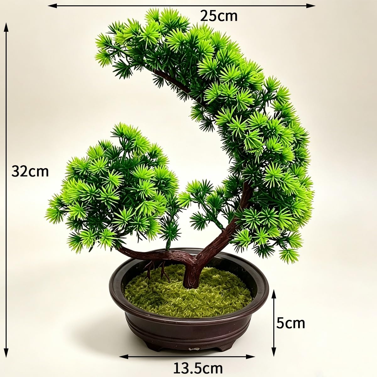 Mini Faux Arbre Artificiel Bonsaï Pin Bienvenue, Plantes Artificielles