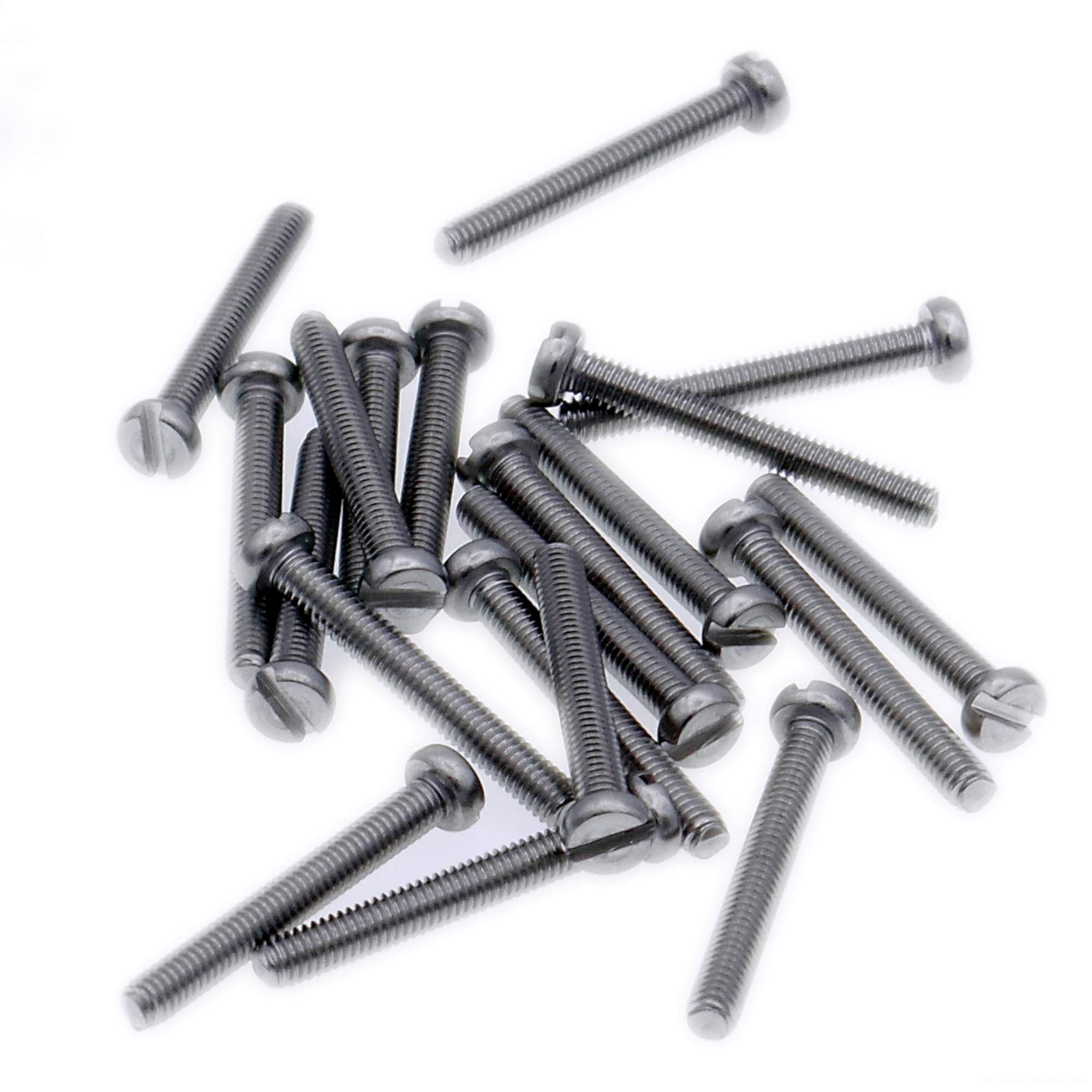 Singularity Supplies M3 (3Mm X 14Mm) Slot Cheese Machine Screw (Bolt) - Stainless Steel (A2) (Pack Of 20)