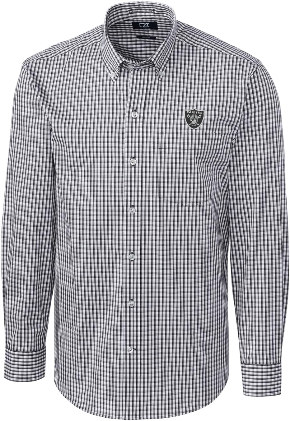 Cutter & Buck Men's NFL Big & Tall Stretch Gingham Long Sleeve Woven Button Down Shirt