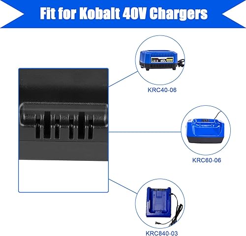 Miniatura 6 de JYJZPB Batería de iones de litio de repuesto de alta capacidad de 6000 Ah de 40 voltios para batería Kobalt de 40 V adecuada para Kobalt 40 V,