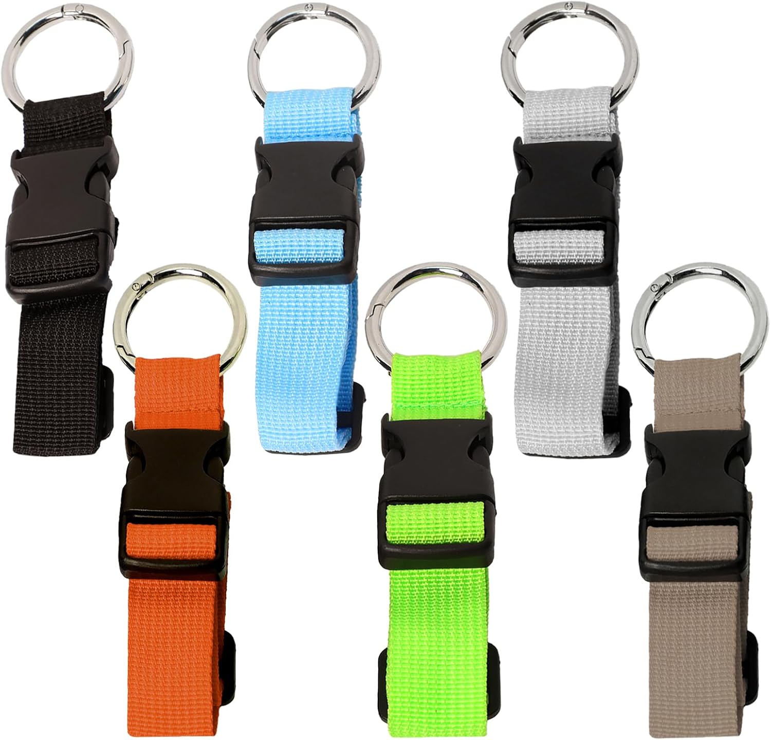 6 Pcs Travel Suitcase Strap, Luggage Nylon Straps Suitcase Belts to Attach Suitcase Bum Bag Extender Strap, Adjustable Strap for Bags