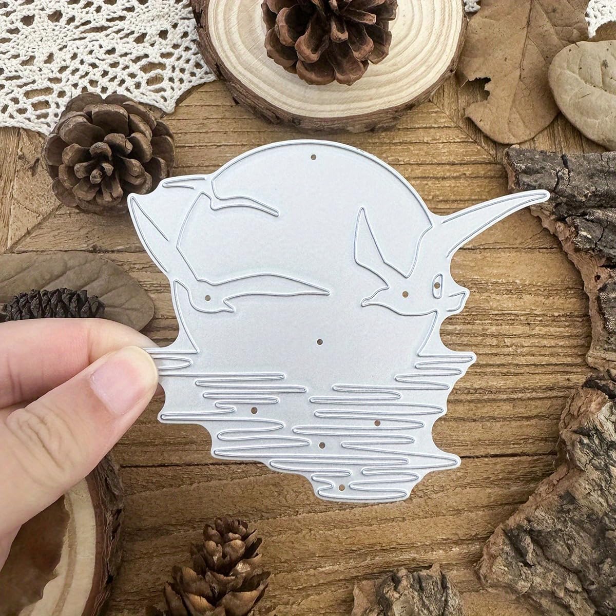 Lapoo 3D Backgrounds Metal Cutting Die for Scrapbooking, New Cutting Dies DIY Album Card Making Decor Paper Craft Metal Die Cuts Party Wedding