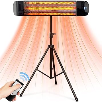 Paraheeter 1500W Infrared Outdoor Heater, Wall/Ceiling/Tripod