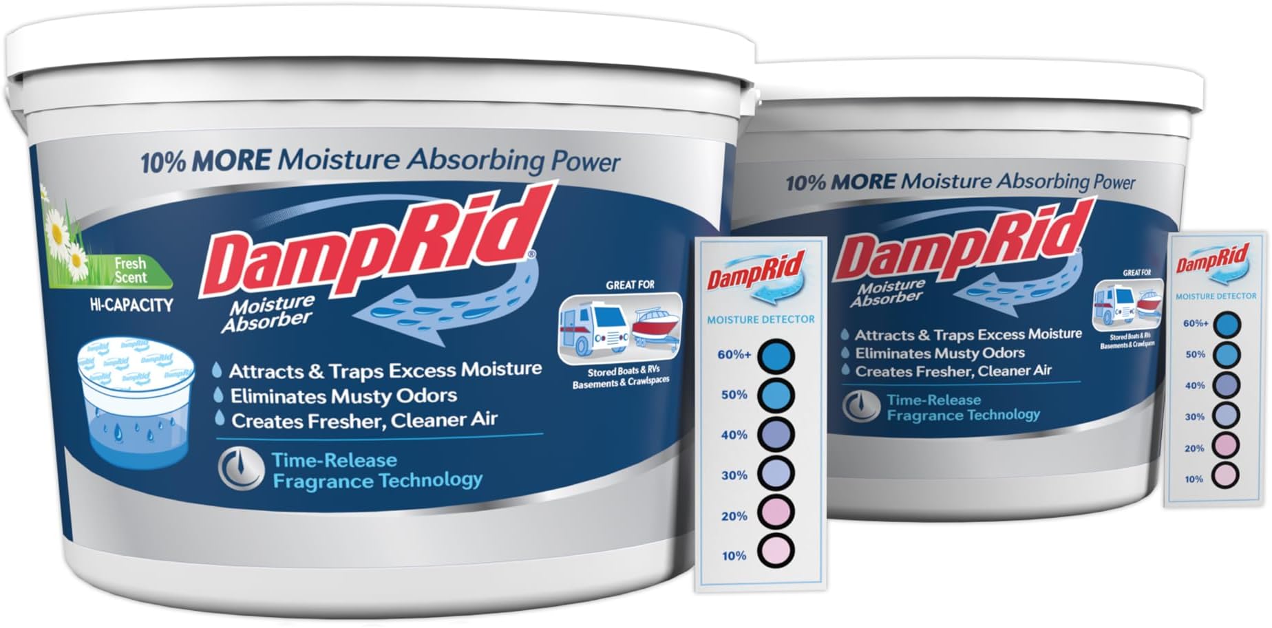 DampRid Large Capacity Moisture Wicking Bucket, Fresh Scent, 2 lb 16.5 oz
