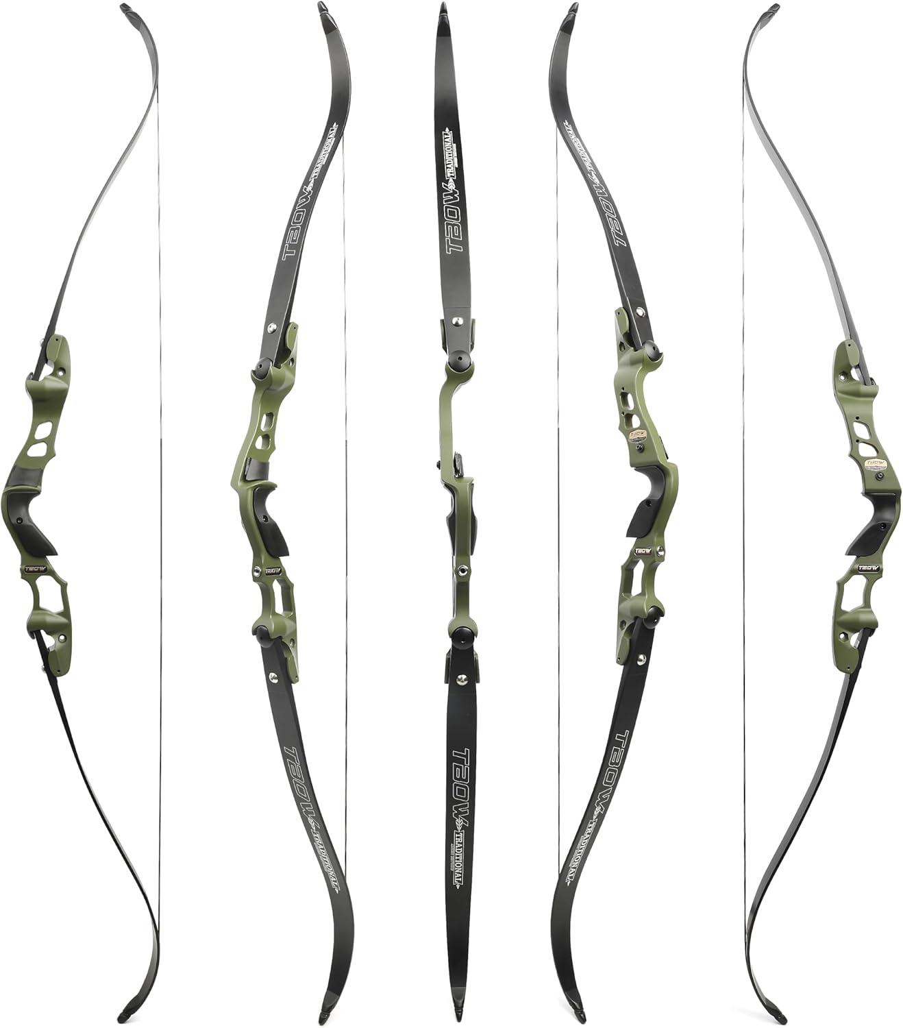62" ILF Recurve Bow for Adult Youth Hunting Takedown 25-65Lbs Right Hand Gordon Bow Limbs CNC Machining