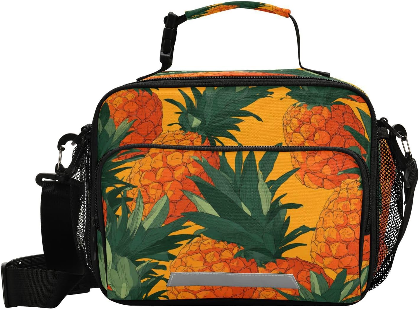 Dussdil Summer Fruits Pineapples (11) Kids Lunch Bags for Boys Girls Lunch Meal Bag Insulated Thermal Cooler Bag Toddler Teen Reusable Organizer Tote Bags Box