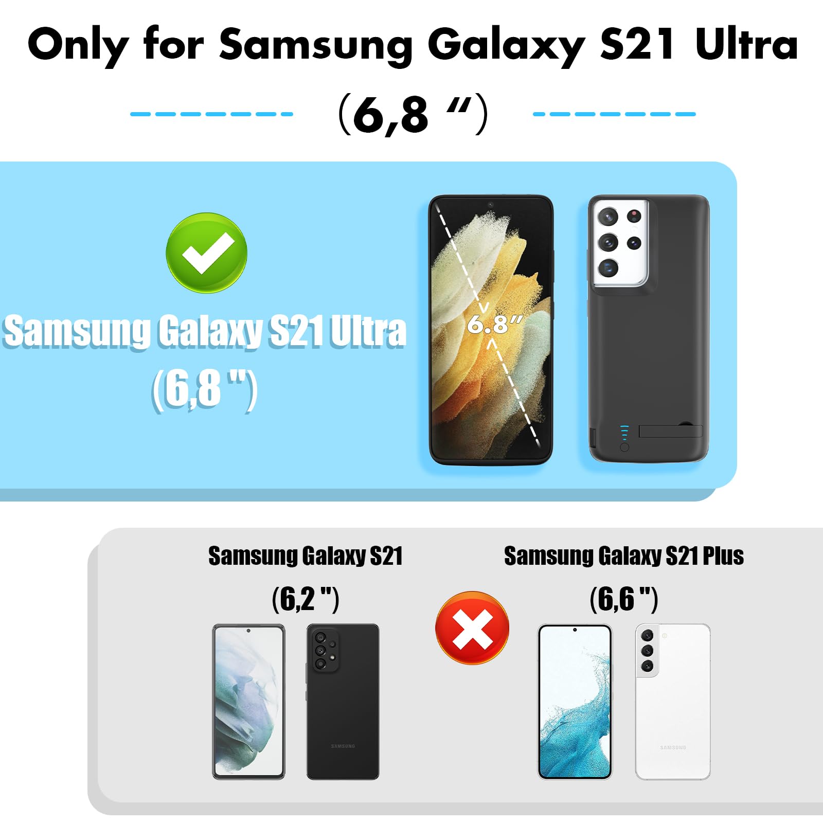 Etui na baterie do Samsung Galaxy S21 Ultra czarne