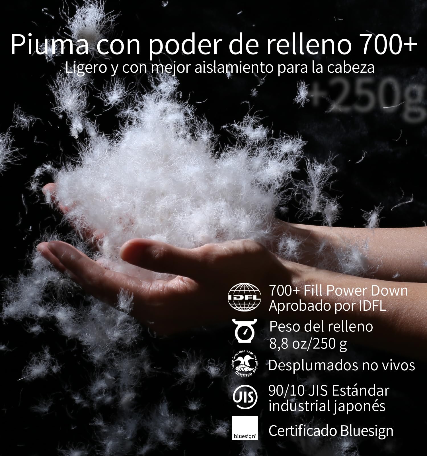 Litume Saco de Dormir Ultraligero y Compacto para Verano y 3 Estaciones, con 700+ Fill Power de Plumas, Saco Mumiiforme Portátil para Senderismo, Viajes, Camping y Mochilear Adultos montañismo