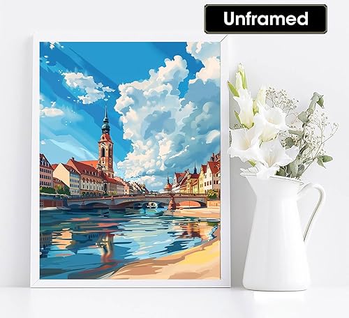 Miniatura 10 de Diymood Pintura por números para adultos, muñeco de nieve, pintura al óleo de Navidad, pintura acrílica por números, kits para niños y adultos