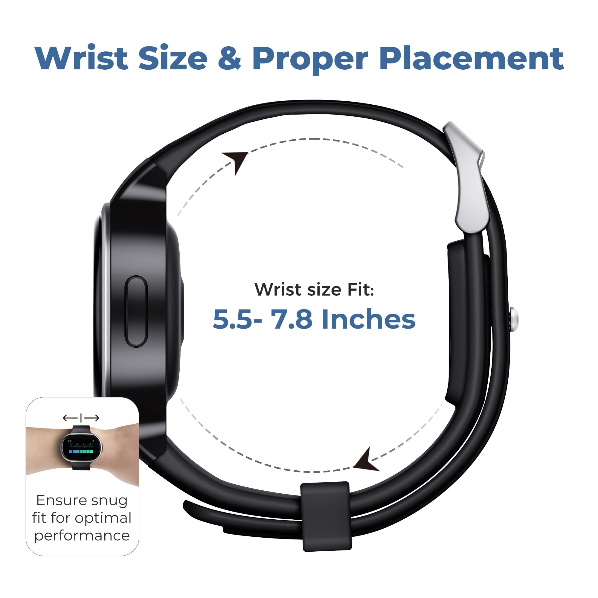 EmeTerm Smart FDA-Cleared Anti-Nausea Wristwatch 2 Pack Black - Dettaglio