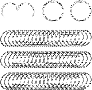 60Pcs 30mm/1.2 inch Loose Leaf Binder Rings, SPOKKI Flashcard Rings Index Card Rings Small Book Rings for Flash Cards, Treasury Tags, Cue Cards, School, Office, Home(60 PCS)