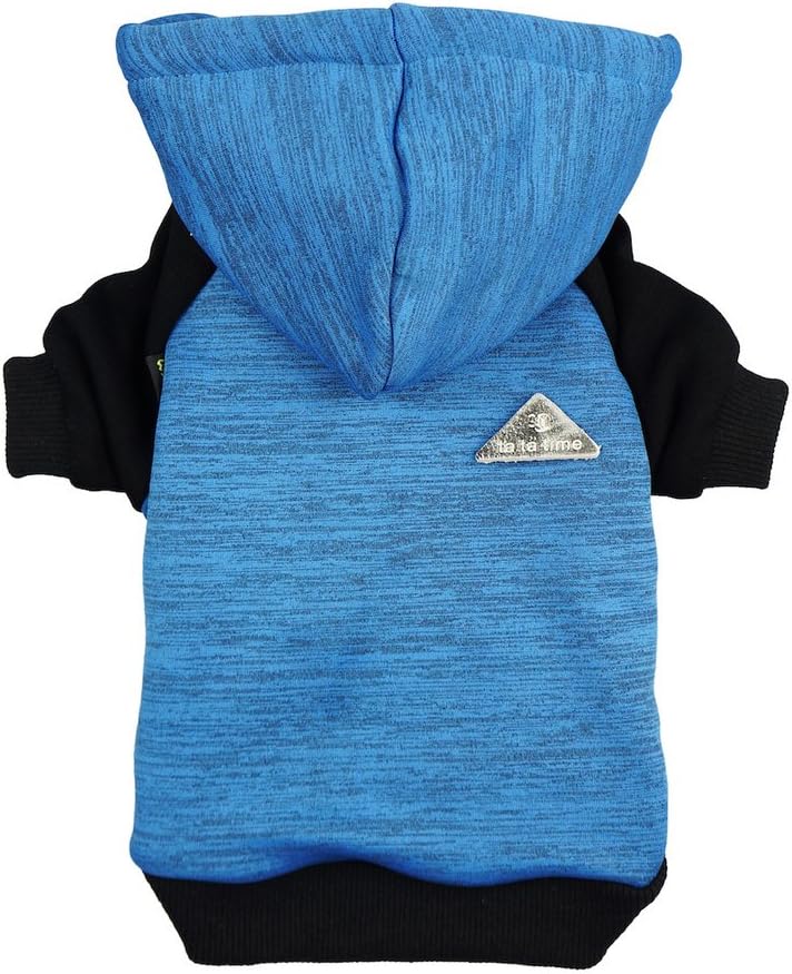 Fitwarm Pet Clothes Sweatshirts for Dog Coats Hooded Jackets, Blue, Small