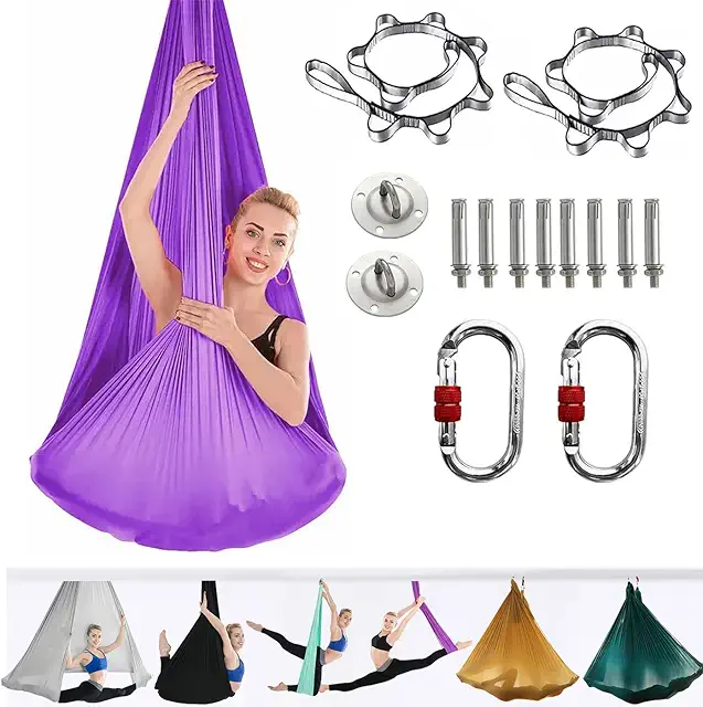 Set Yoga ARNTY per Adulti - Amaca Yoga da 500kg con Hardware Completo