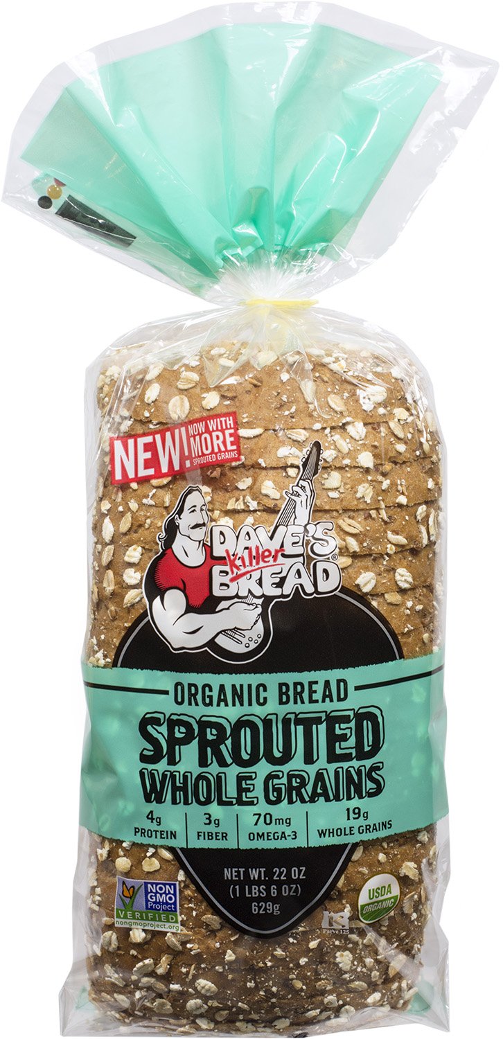 Dave's Killer Bread - Sprouted Whole Grains - 2 Loaves - USDA Organic