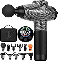 Vista 1 de TOLOCO Pistola de masaje, pistola de masaje de espalda mejorada de tejido profundo con 12 cabezas, masajeador eléctrico de percusión para aliviar