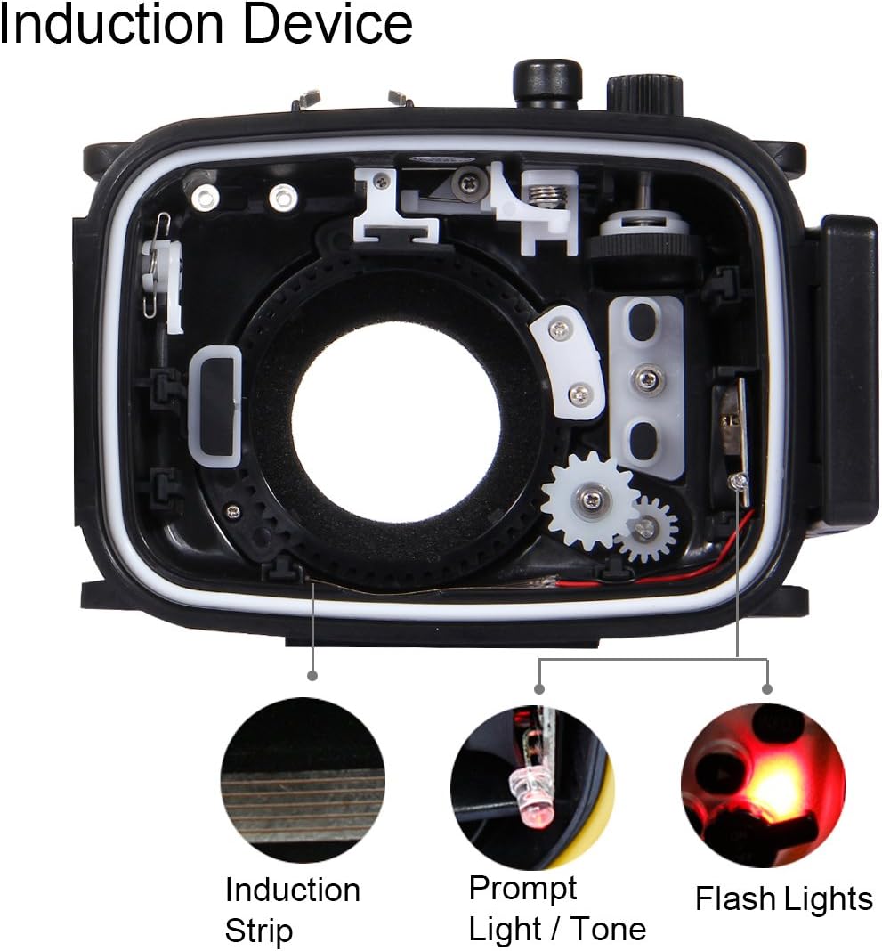 PULUZ PU70 Underwater Camera Housing in use for diving, snorkeling, and surfing