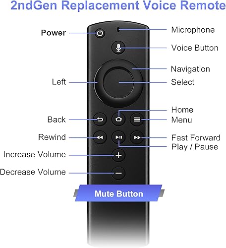 Miniatura 7 de Trado L5B83G - Control remoto de voz de repuesto para Fire AMZ Smart TV Stick (4K, 4K Max, Lite), Smart TV Stick (2 generación, 3 generación), Smart