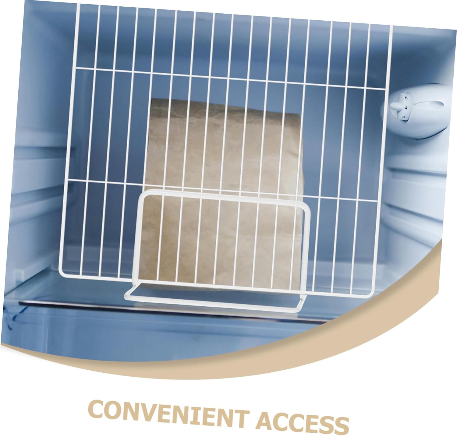 Freezer Bin Organizer Adjustable Height Mesh Storage Divider Commercial Ice Storage Compartment