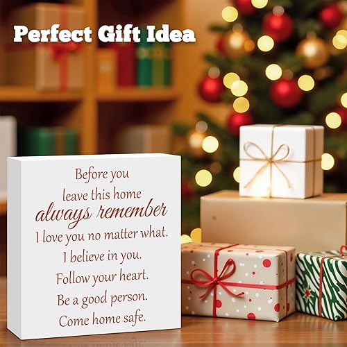 Miniatura 7 de Letrero inspirador para decoración del hogar, letrero de madera con texto en inglés "I Love You", letrero de madera para dormitorio, sala de estar,