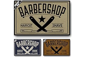 Funny Barber Shop Door Mat