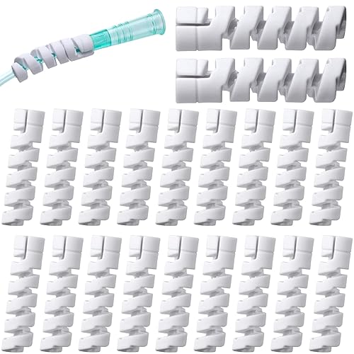 20 Packs Oxygen Tube Support Crimp Straightener, Retractable Oxygen Tubing