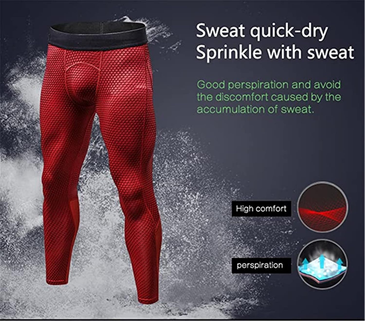 SANANG Compression Pants for Men Cool Dry Baselayer Sports Fitness Tight Leggings 3 Pack