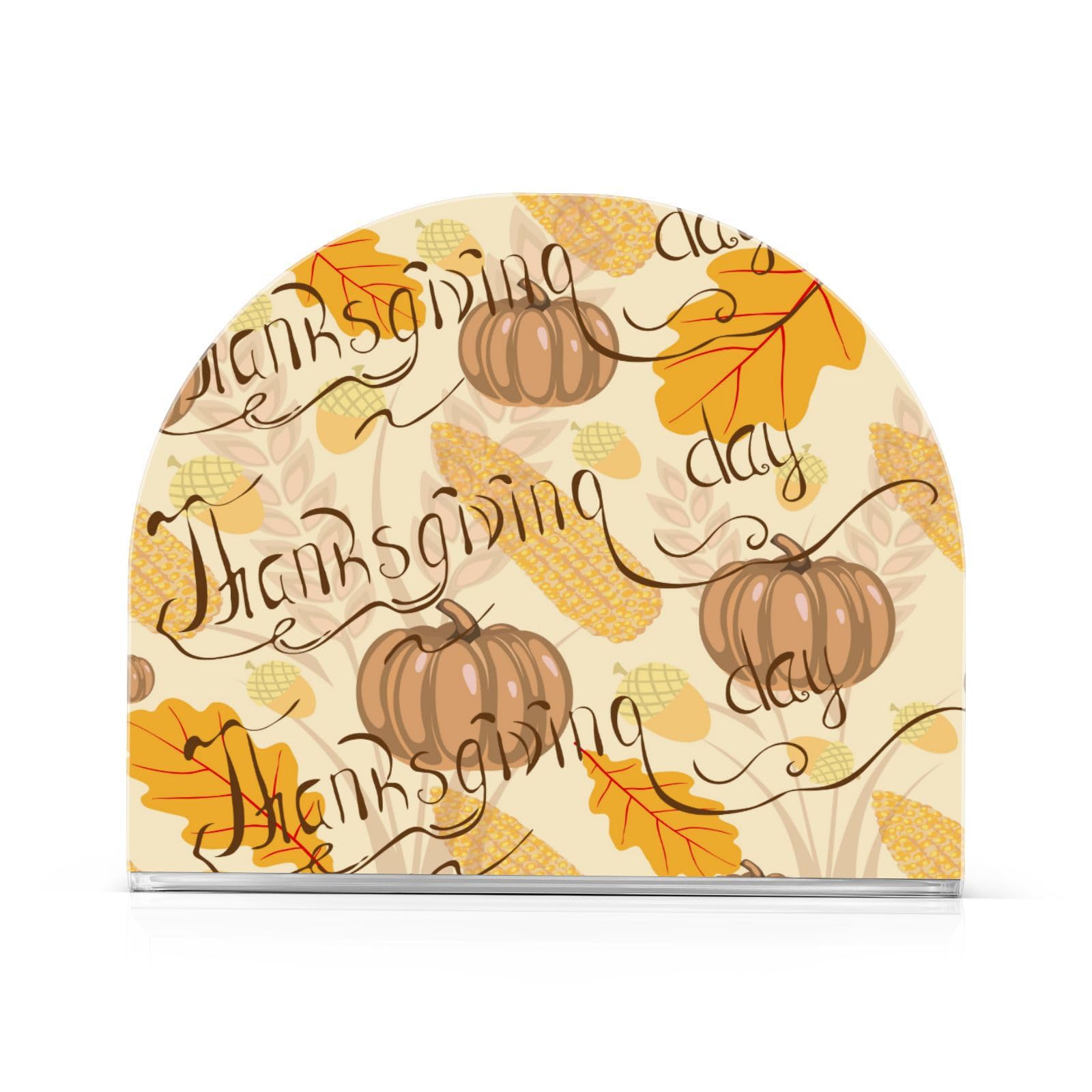 Napkin Holders,Standing Napkin Holder Thanksgiving Fall Pumpkin for Kitchen Counter, Dining Table, Bathroom and More