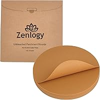 Vista 12 de Zenlogy Redondos de papel pergamino de 9 pulgadas (100 hojas), sin blanquear, precortados, de alto calor, revestimientos redondos, se adapta a