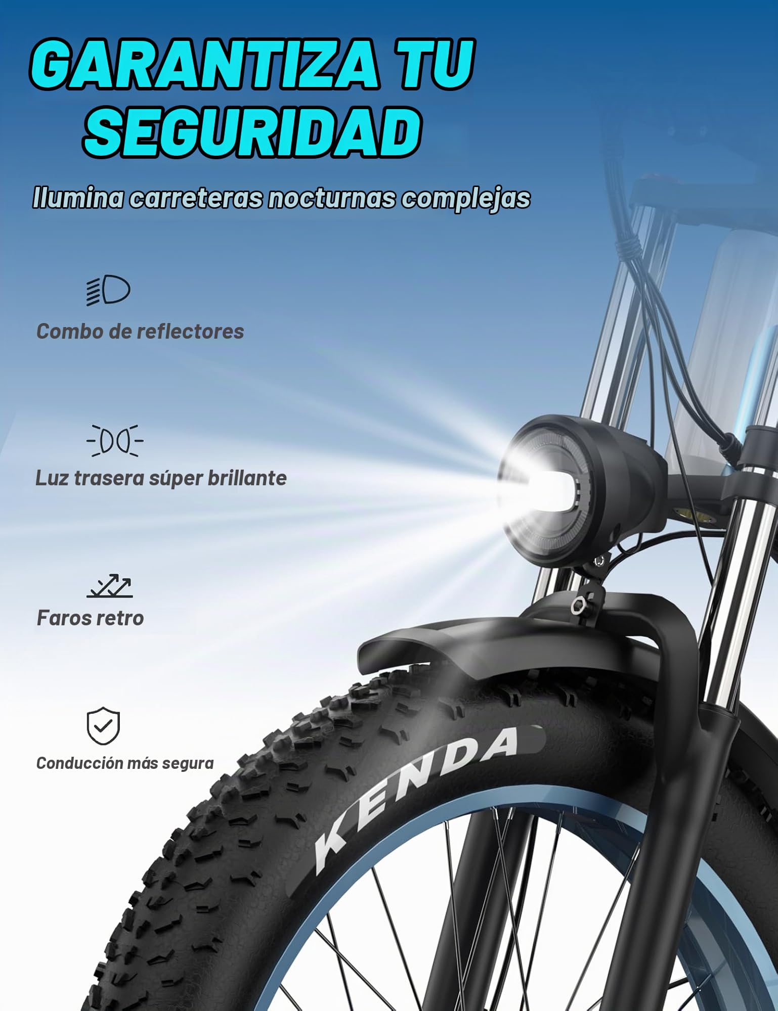 N26 Bicicleta Eléctrica de Montaña Doble Motor 250W, 26x4.0 Fat Ebike con Batería Extraíble 48V 20Ah, Autonomía 120km, Bici Electrica con 7 Velocidades & App Bluetooth Ideal para Todo Terreno