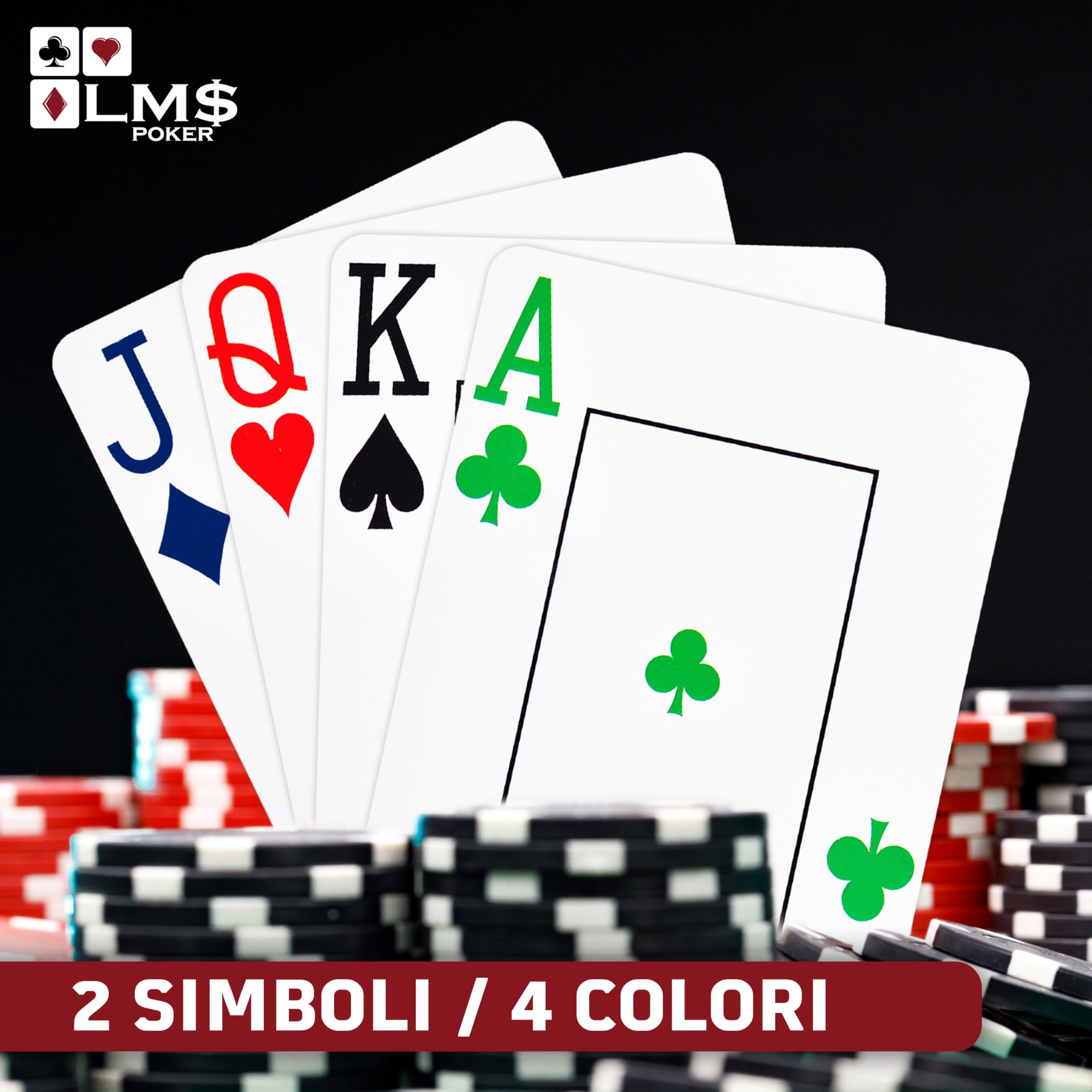 BETTERLINE 2 carte da gioco con mazzi di poker Design a motivi Lamina