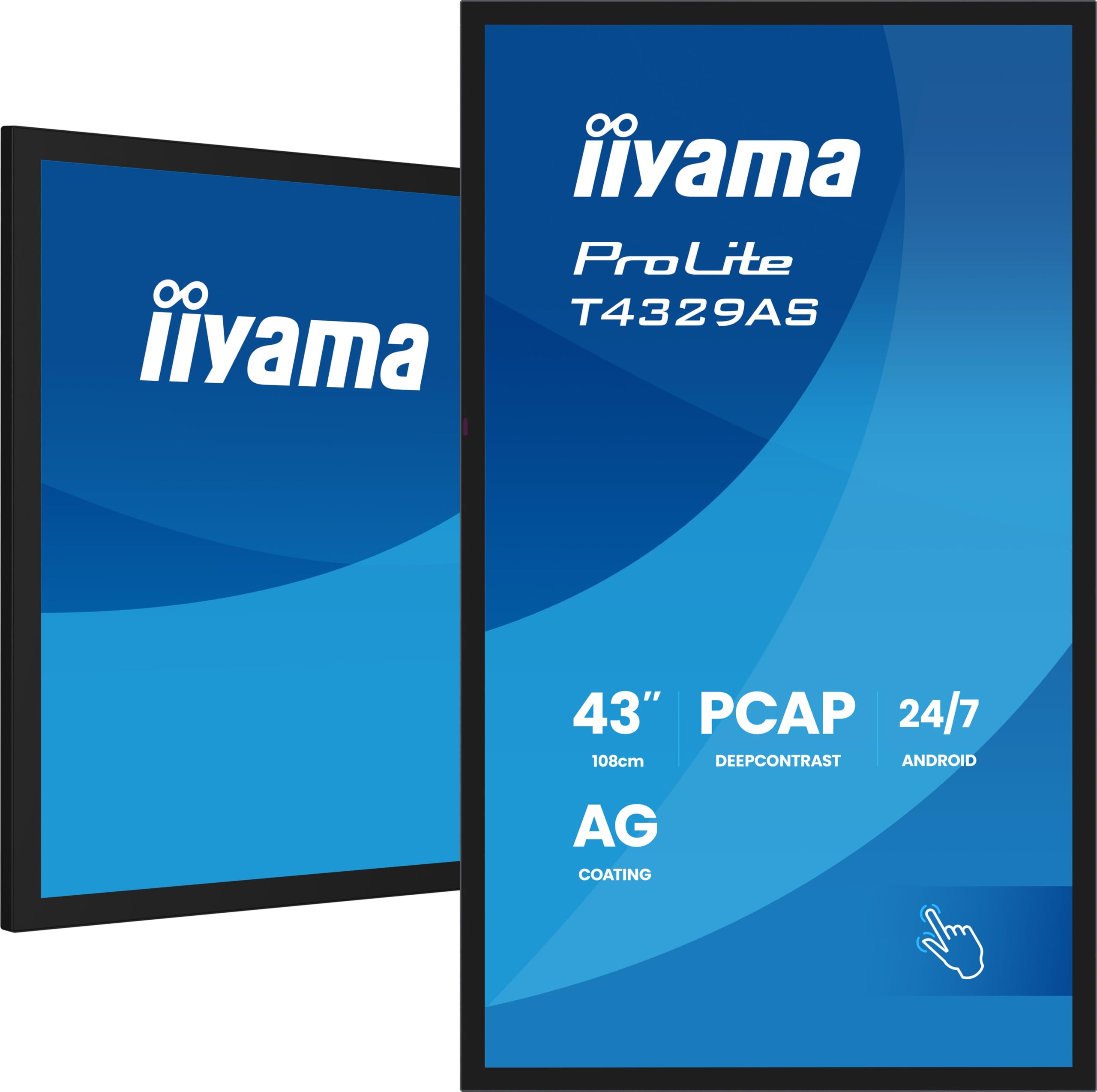 Iiyama Prolite T4329aS-B1ag 108cm (42.5") 4k Uhd Touch Monitor Hdmi/usB-C