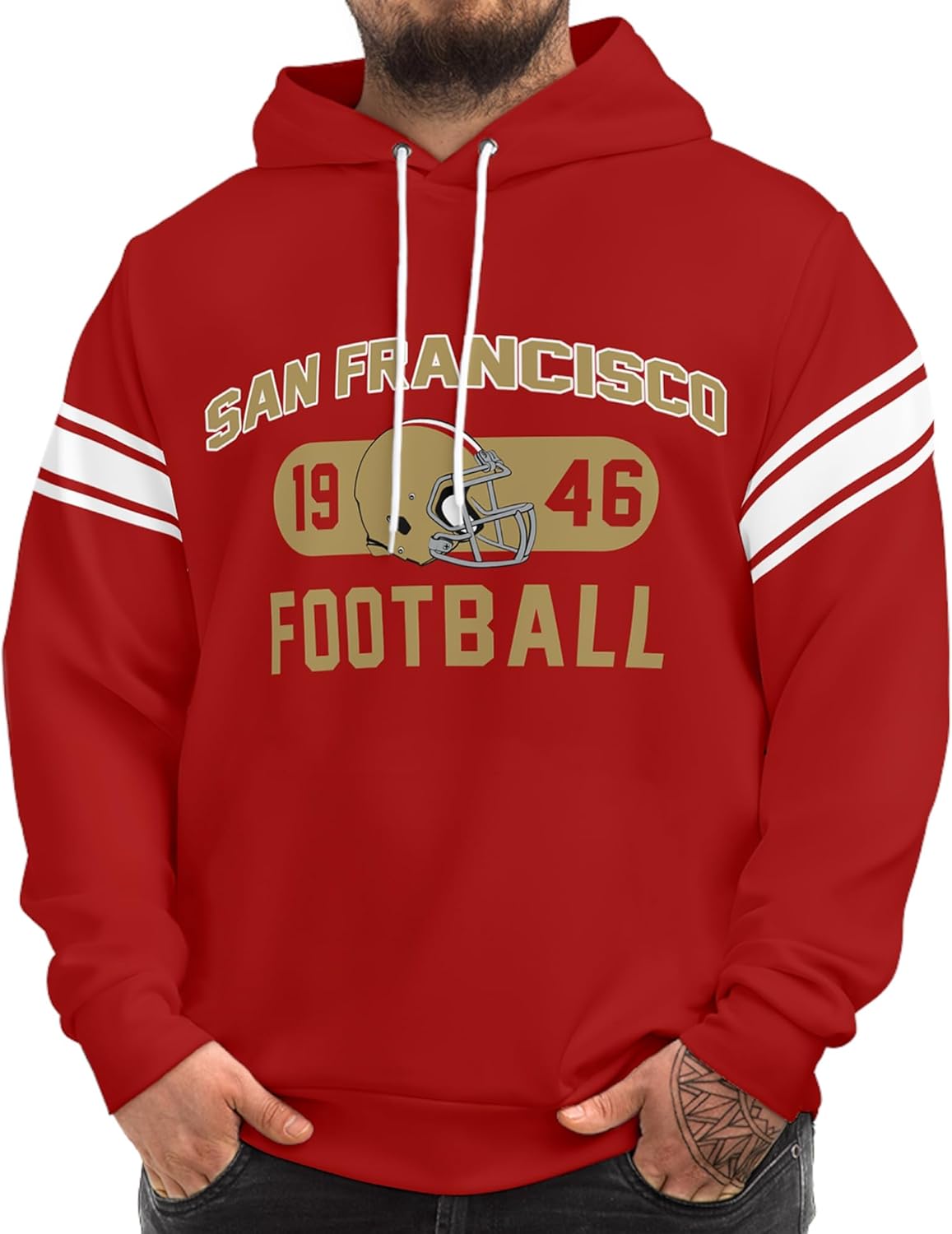 Hoodies Custom Football Sweatshirt Apparel Personalized Name and Number Gifts for Men Women Kids - Image 2