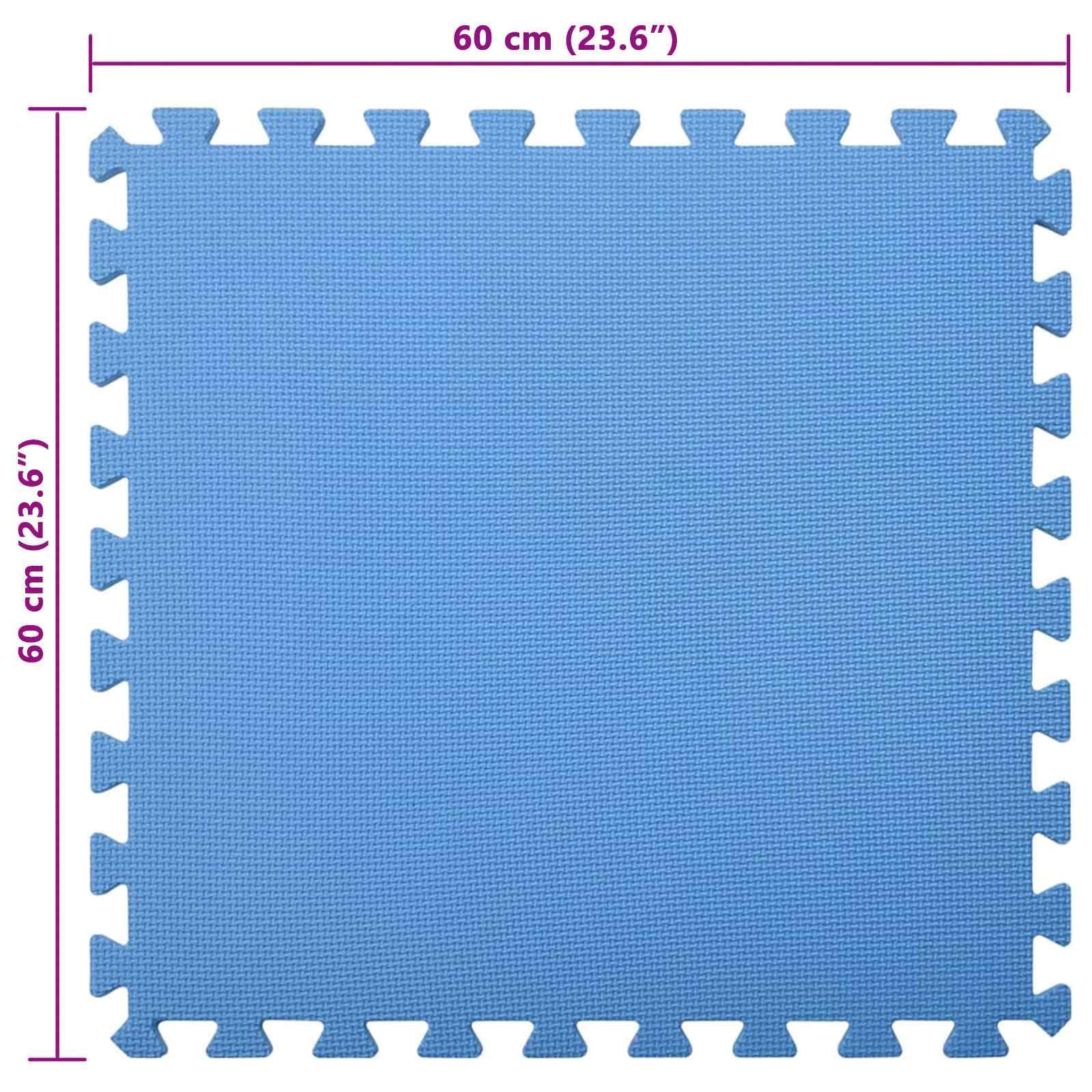 Mats de Ejercicio en Rompecabezas 12 pcs Azul 4,32 ㎡ Espuma EVA,Deportes,Fitness y musculación,Esteras para Equipos de Gimnasia,3.75kg-3433274
