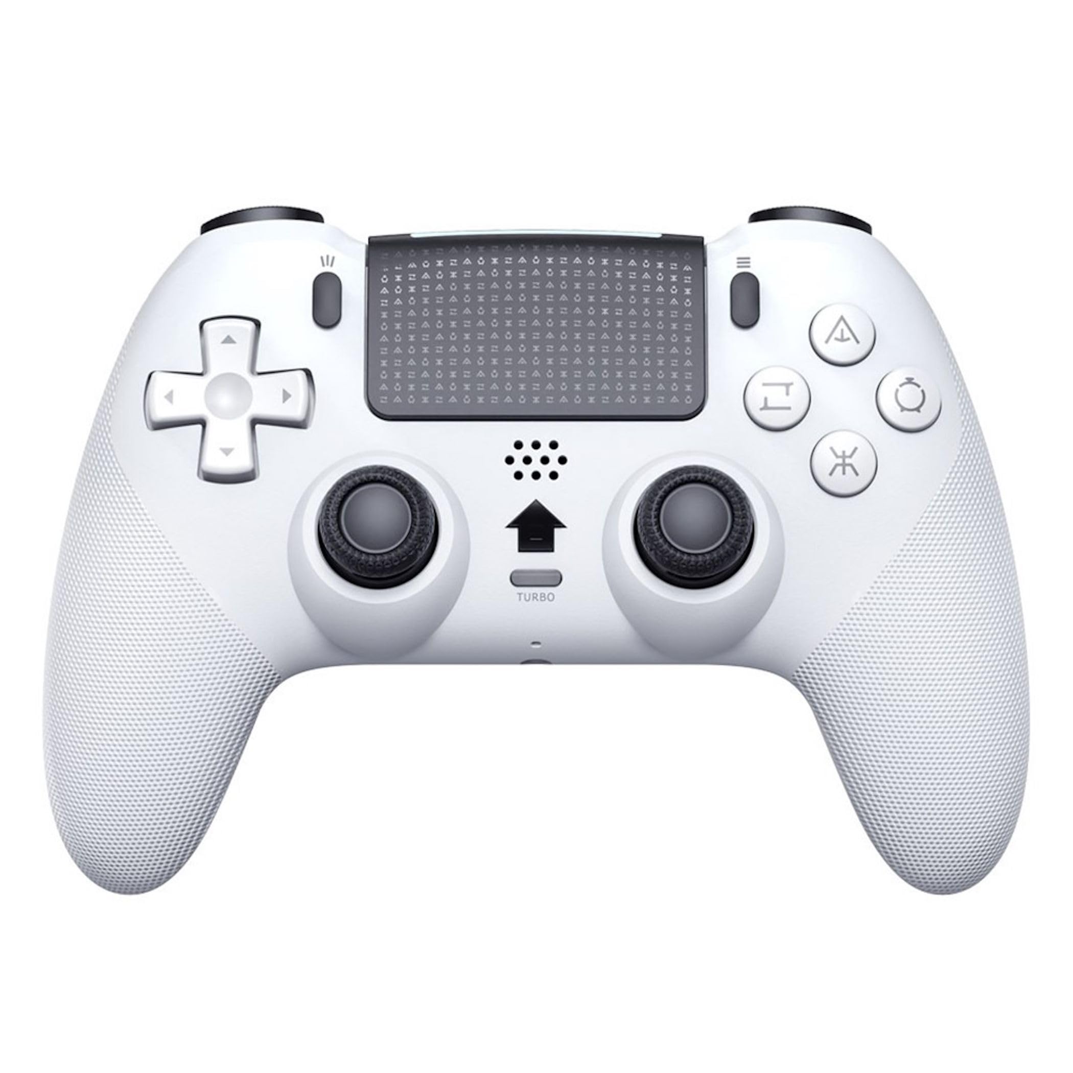 Wigento Manette gaming sans fil pour PlayStation 5, PS5 Pro et PS5 Slim avec écran OLED, macro et turbo, blanc