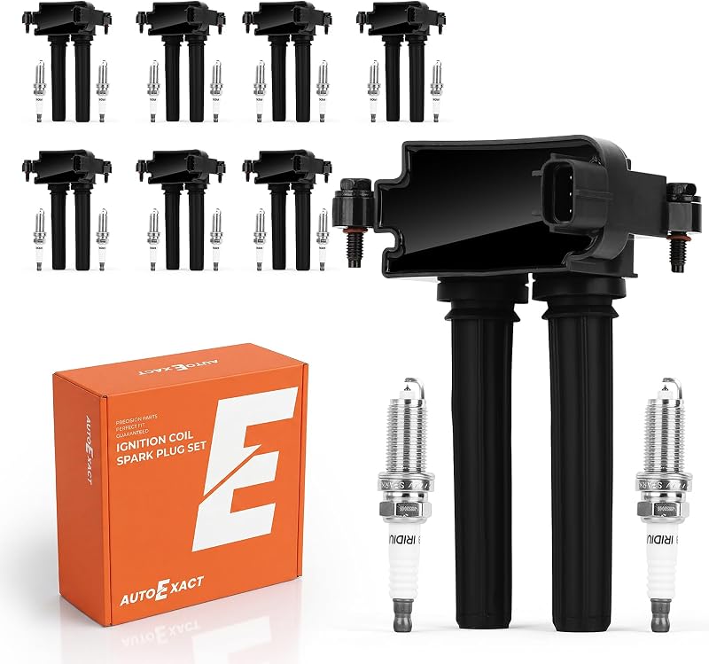 Kit de bobinas de ignição UF504 e velas de irídio para motor 5.7L HEMI Ram, Dodge e Jeep – 8 bobinas e 16 velas