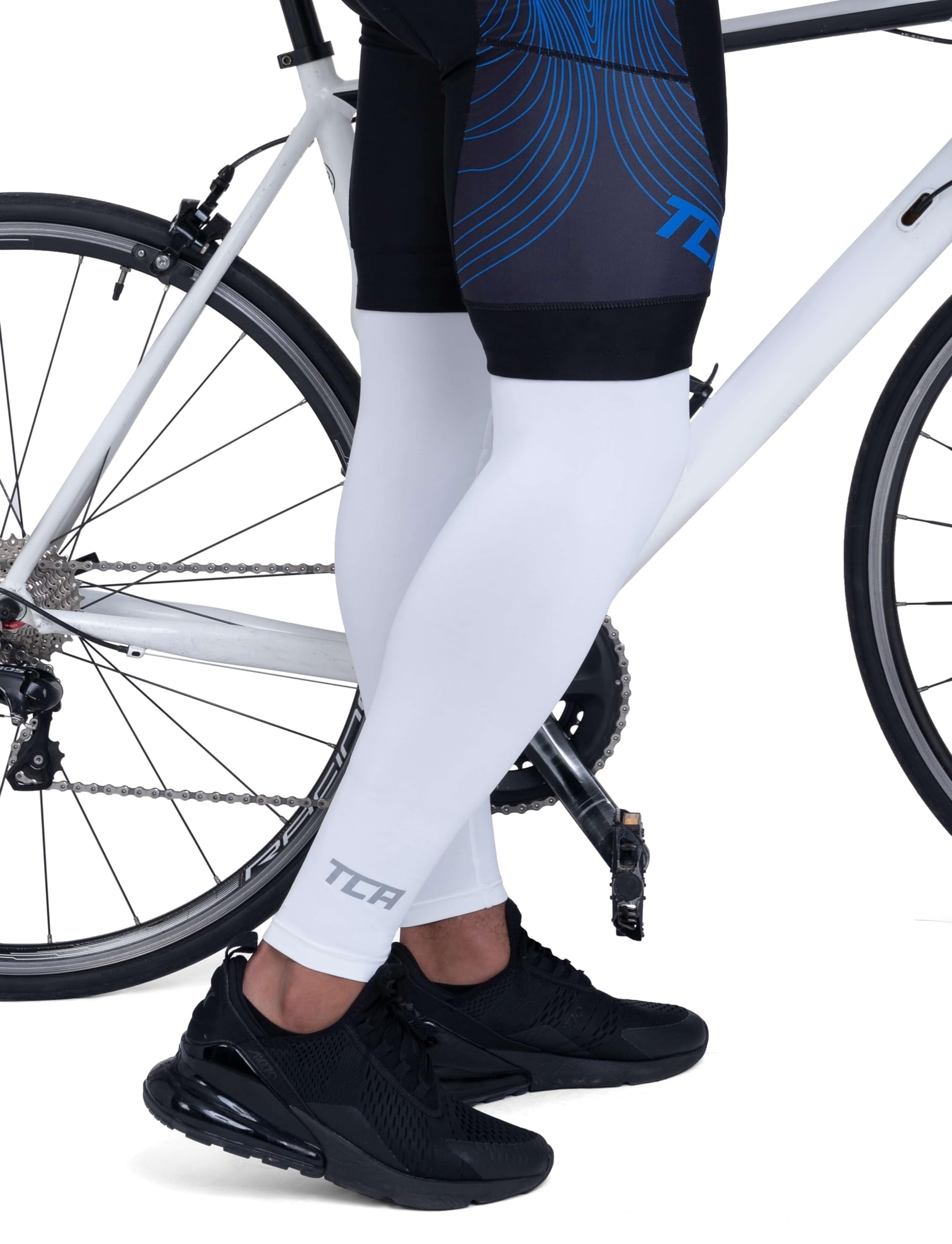 TCA Manchon de jambe avec UPF 50+, Anti-Llip, Jambières de cyclisme toutes saisons pour hommes et femmes Manchon de compression de jambe entière